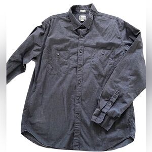 J Crew tailored fit charcoal gray long sleeve shirt size Large